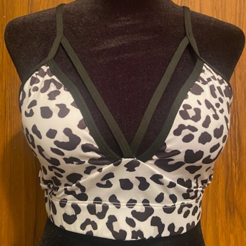 NEW Cheetah Leopard Animal Print Strappy Bra Medium